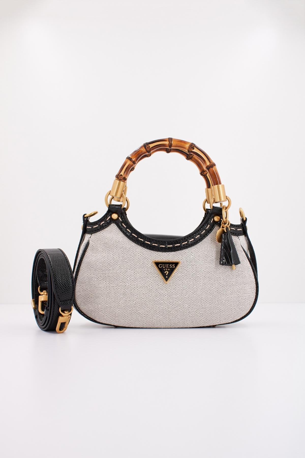 GUESS ZABRY MINI SATCHEL en color BEIS (1)