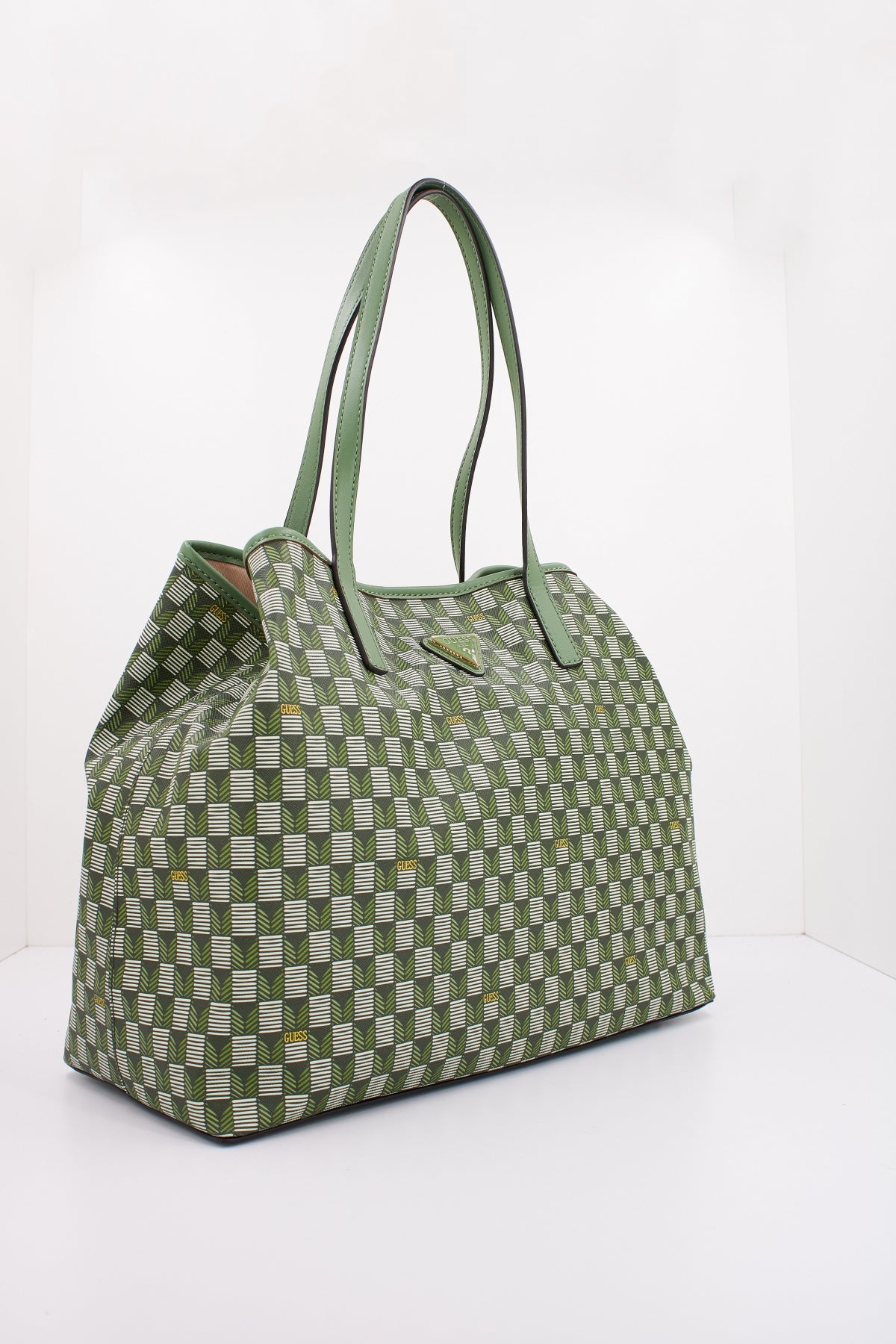 GUESS VIKKY II LARGE TOTE en color VERDE (1)