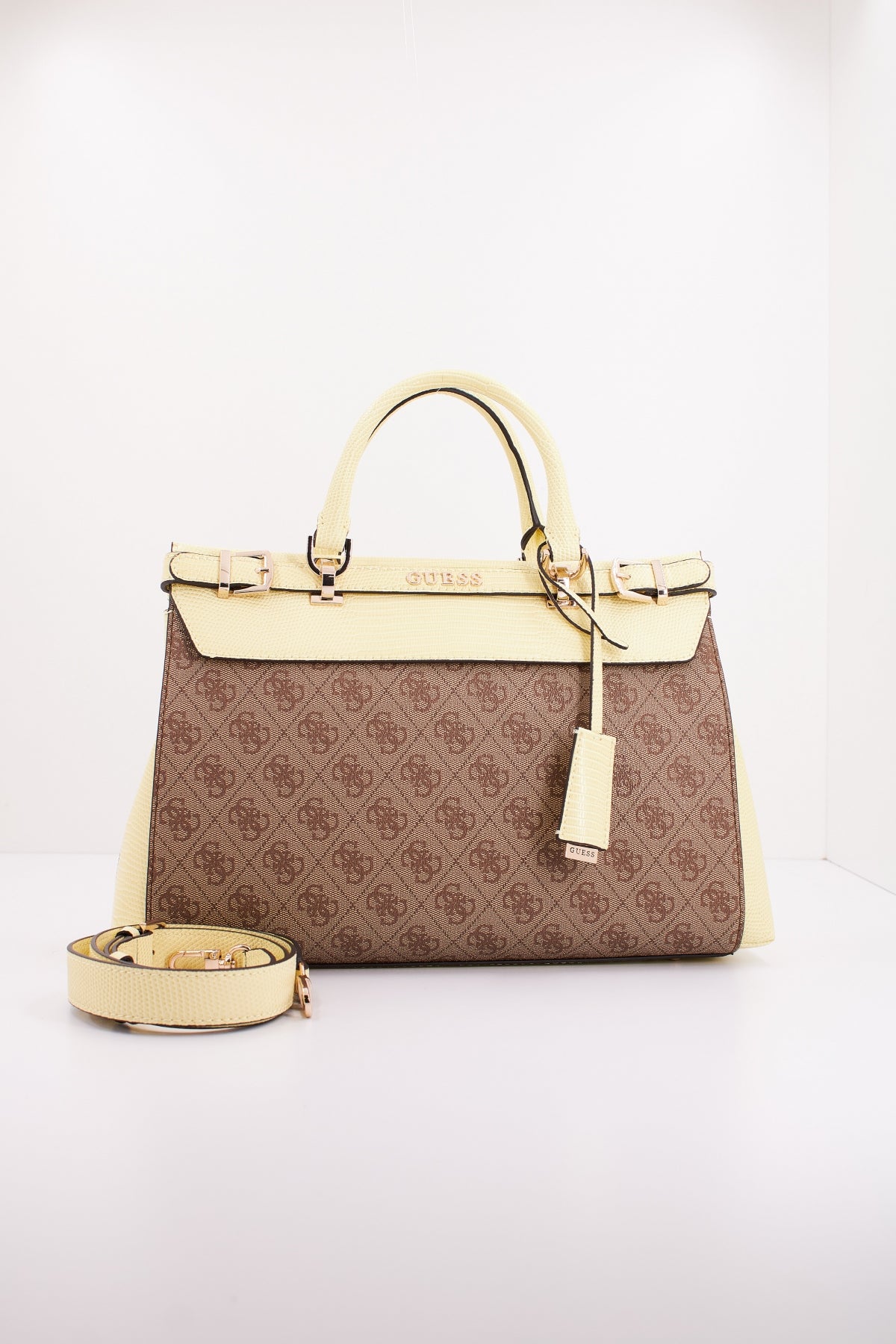 GUESS SESTRI LOGO CNVRTBLE X en color MARRON CLARO (2)