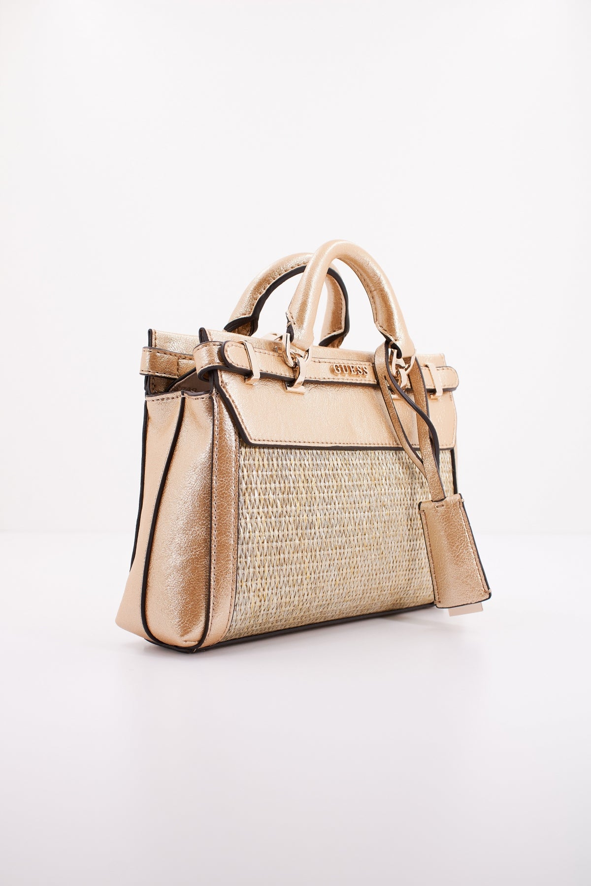GUESS SESTRI MINI SATCHEL en color ORO (3)