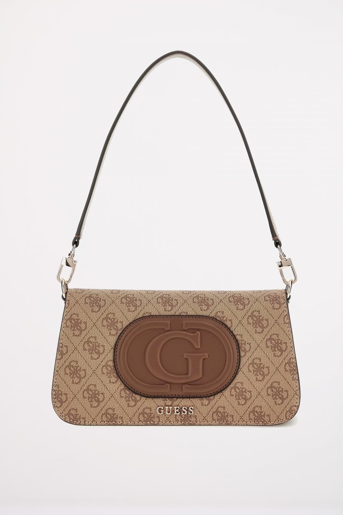 GUESS ECO MIETTA FLAPSHOULD en color MARRON (1)