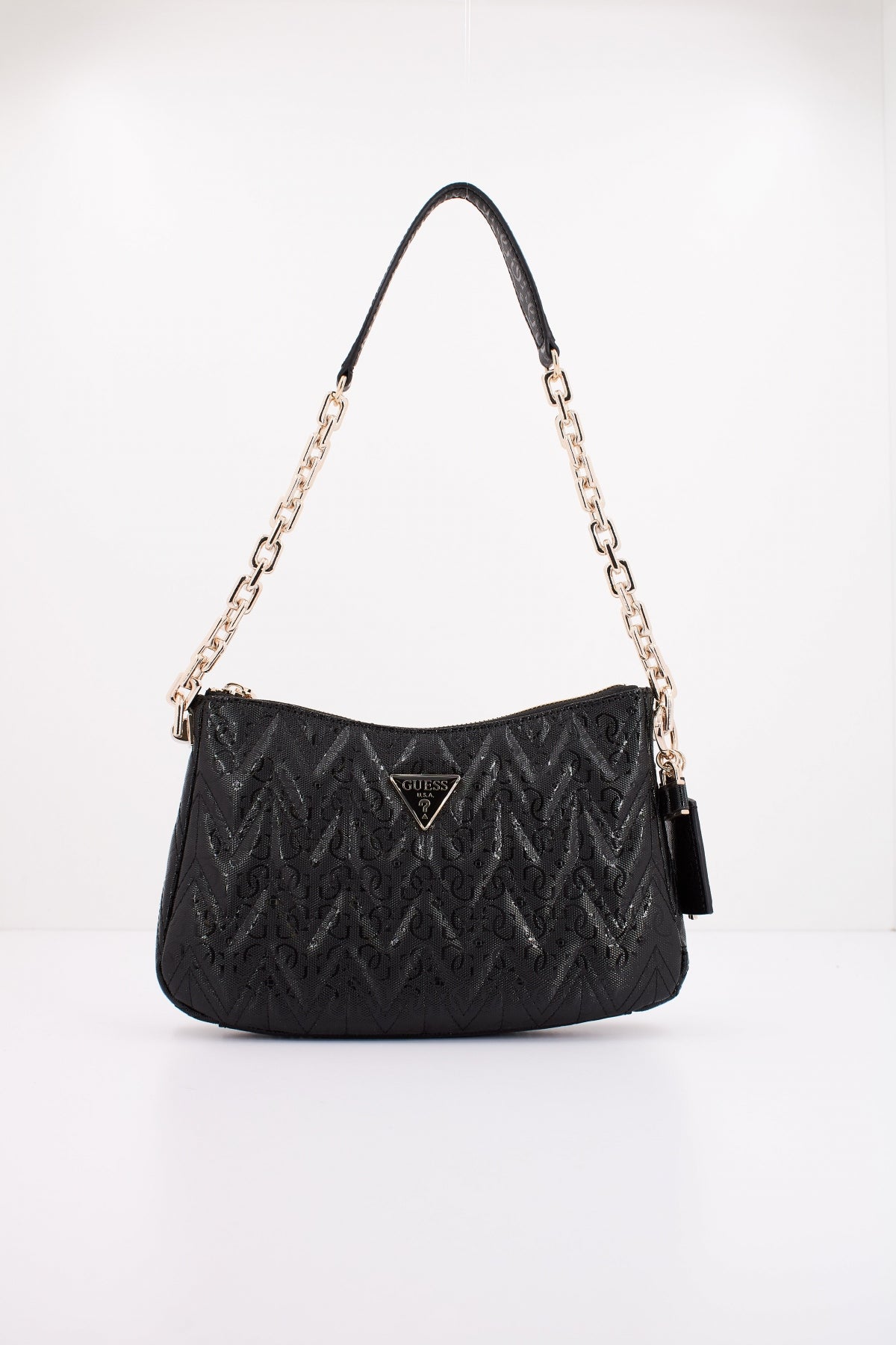 GUESS ADELARD TOP ZIPSHOULD en color NEGRO (1)