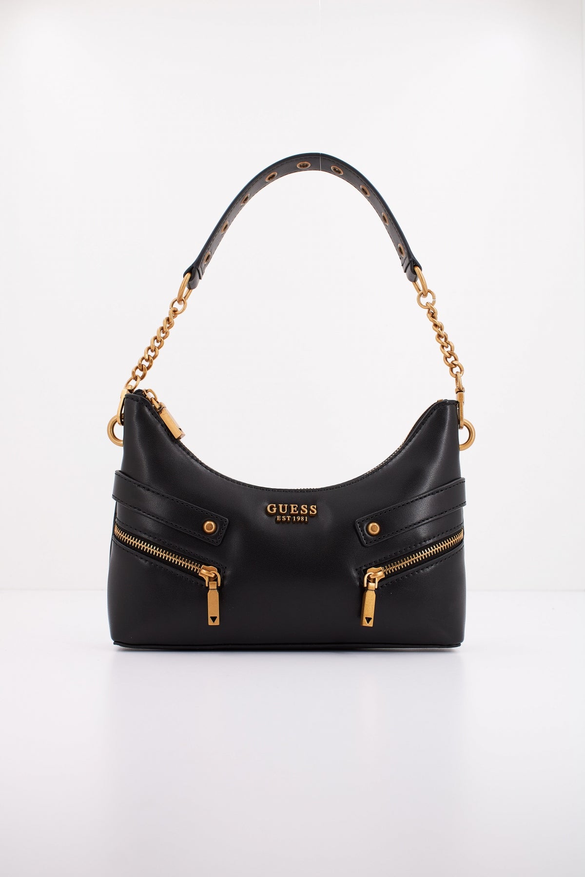 GUESS TRISSA TOP ZIPSHOULDE en color NEGRO (1)