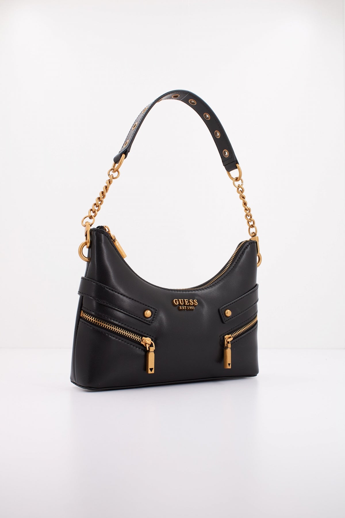 GUESS TRISSA TOP ZIPSHOULDE en color NEGRO (2)