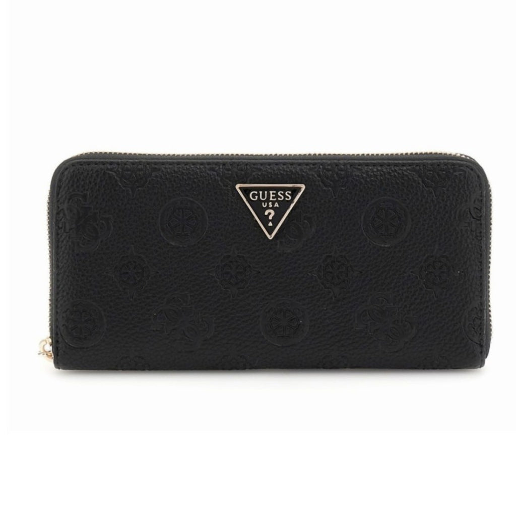 GUESS CRESIDIA SLGLARGE ZIP en color NEGRO (4)