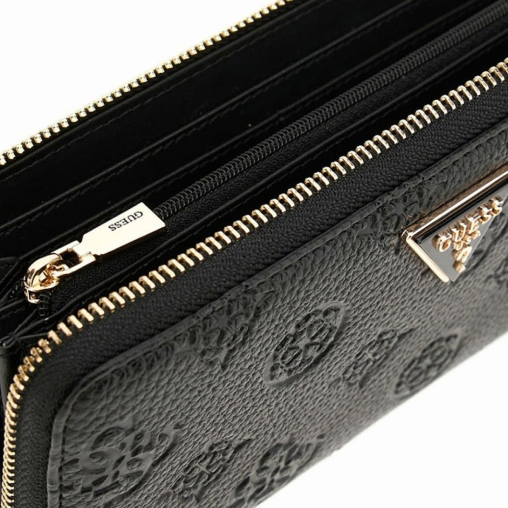 GUESS CRESIDIA SLGLARGE ZIP en color NEGRO (6)