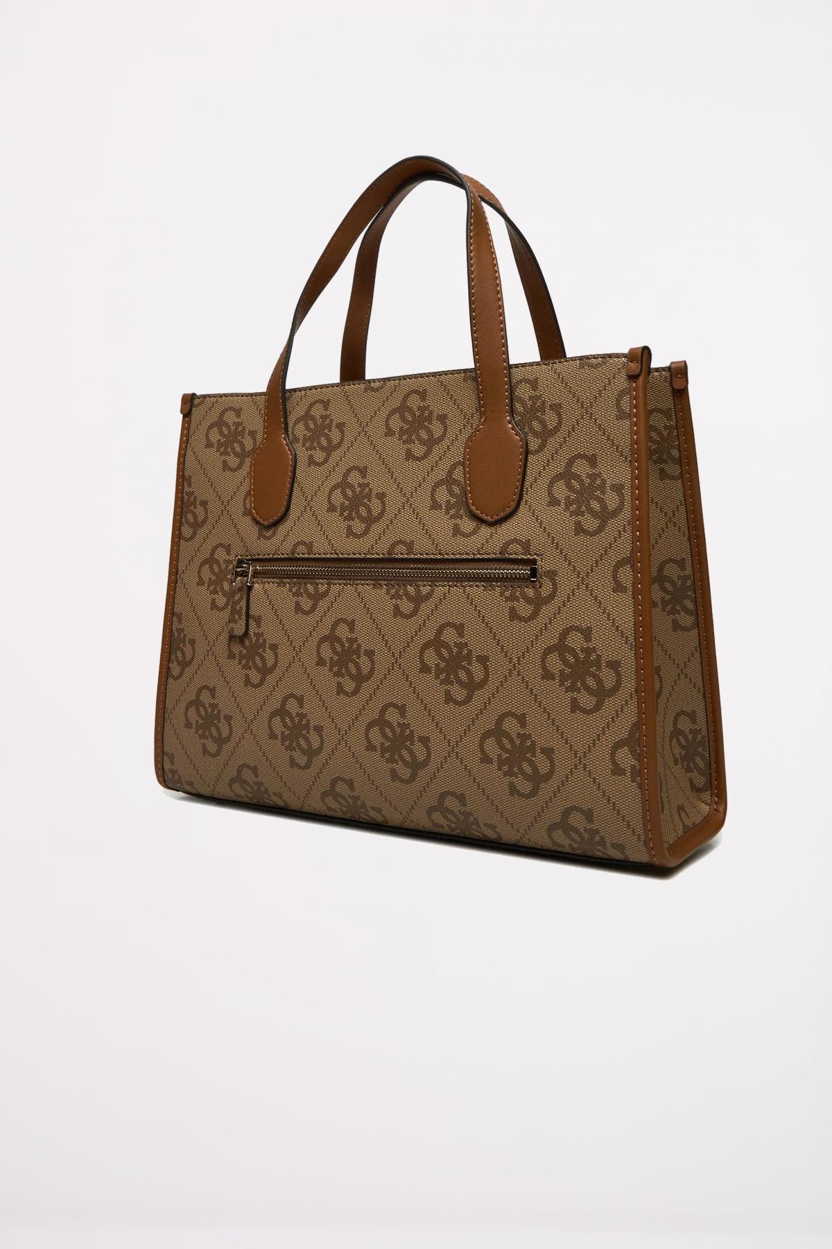 GUESS IZZY COMP TOTE en color MARRON (3)