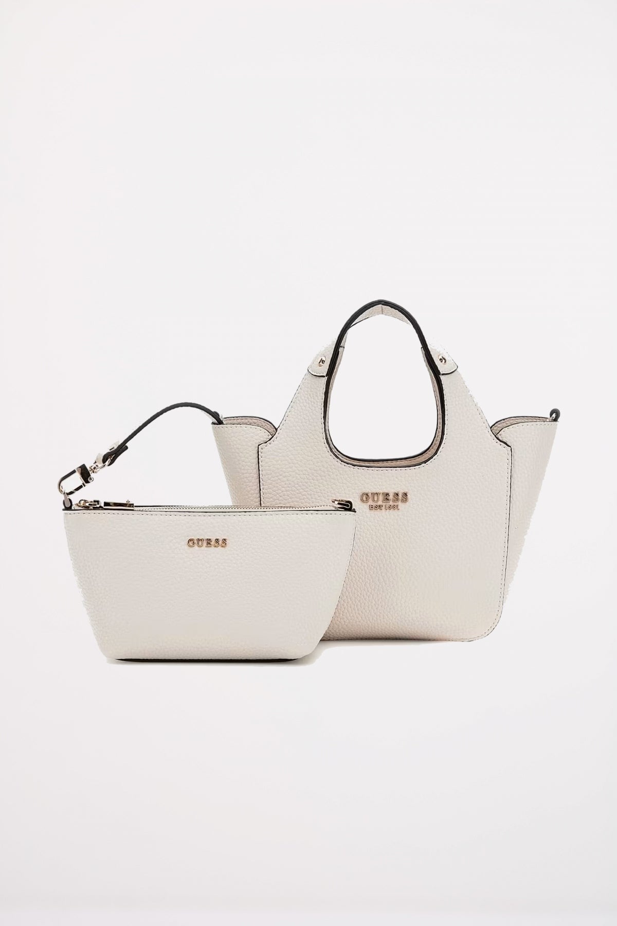 GUESS HELINA MINI TOTE en color BLANCO (1)