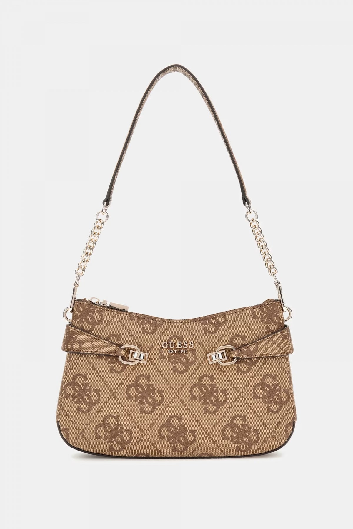 GUESS LORELEI TOP ZIP SHOULD en color MARRON CLARO (1)