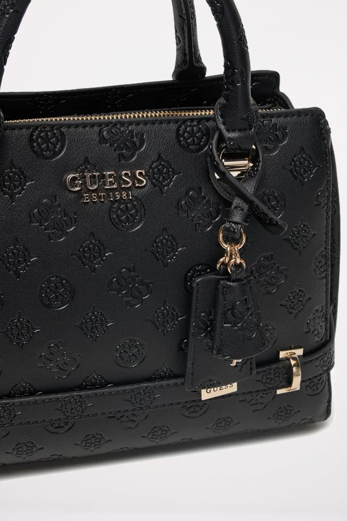 GUESS ZARELA LUXURY SATCHEL en color NEGRO (2)