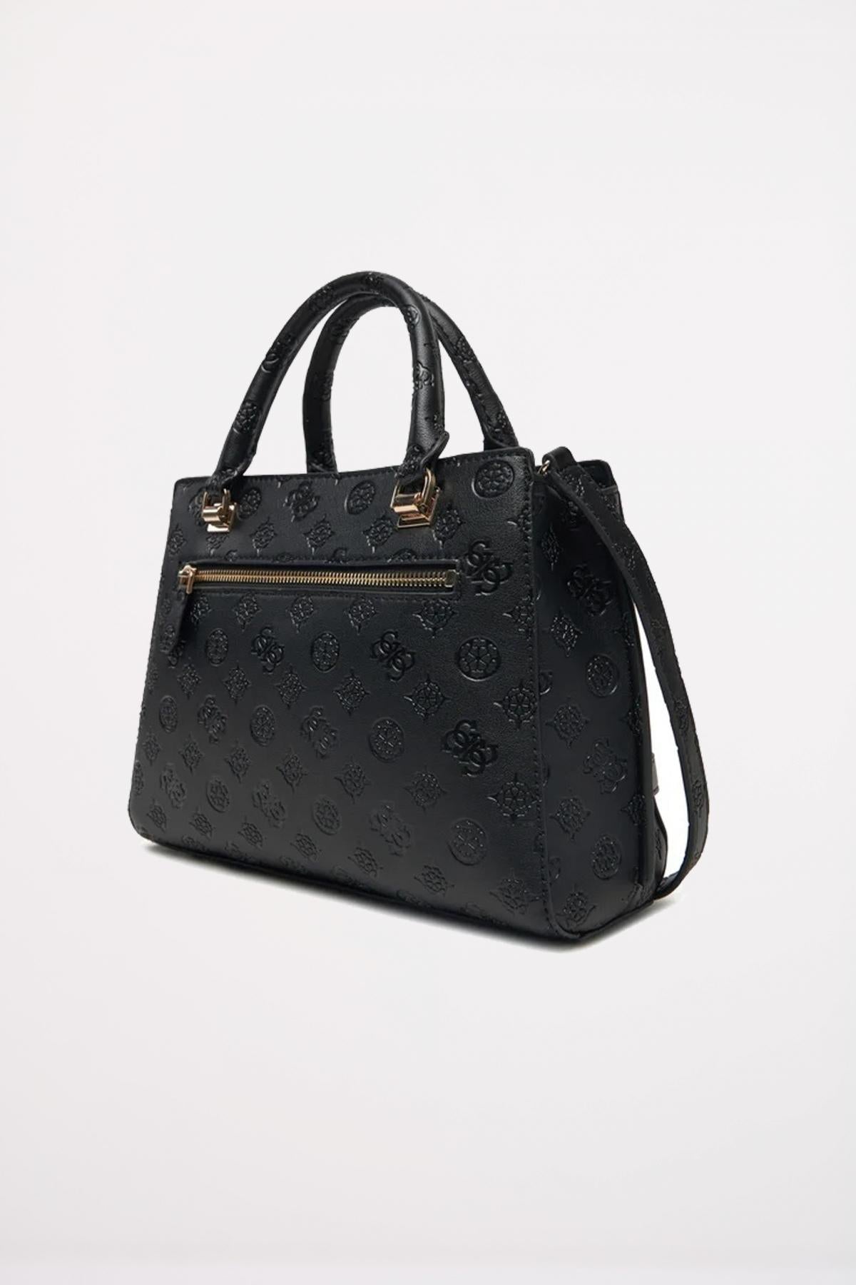 GUESS ZARELA LUXURY SATCHEL en color NEGRO (3)