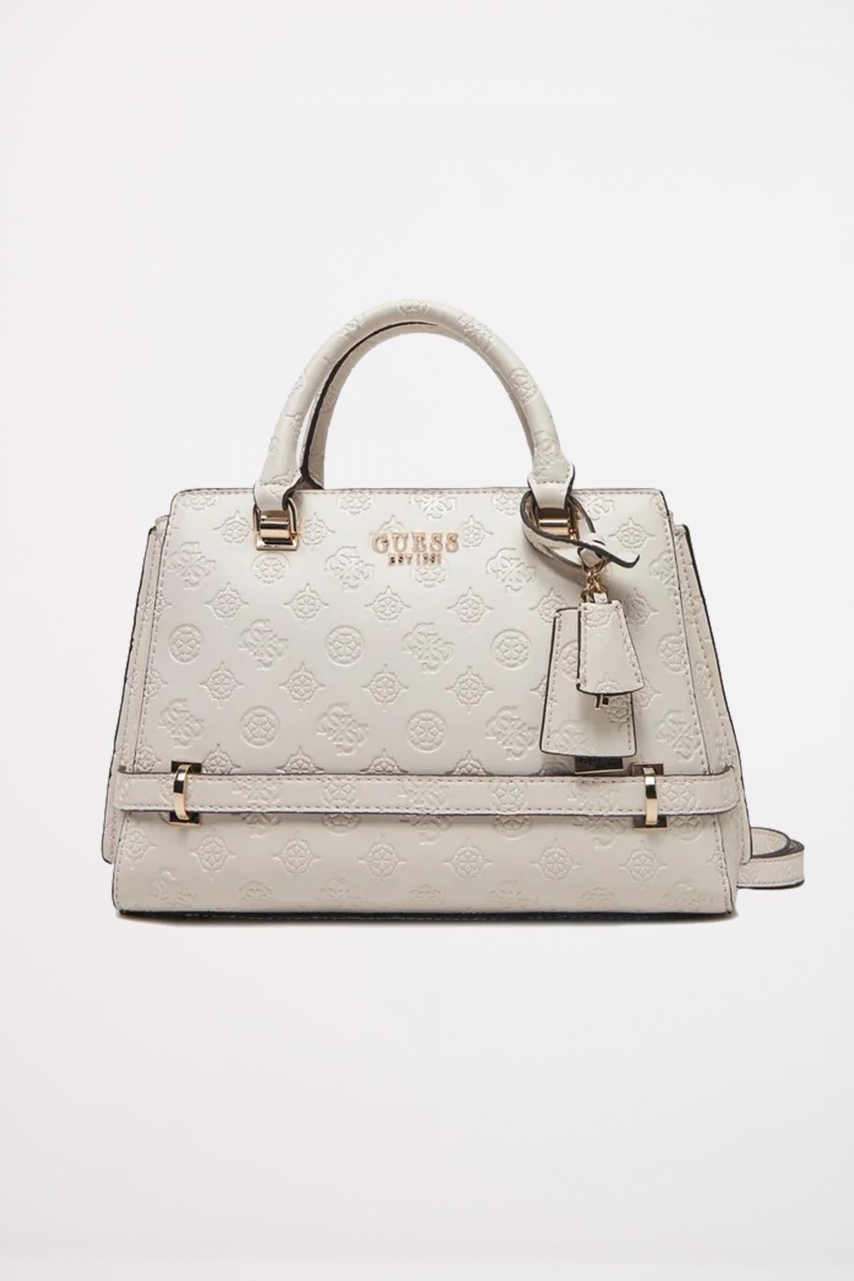 GUESS ZARELA LUXURY SATCHEL en color BEIS (1)