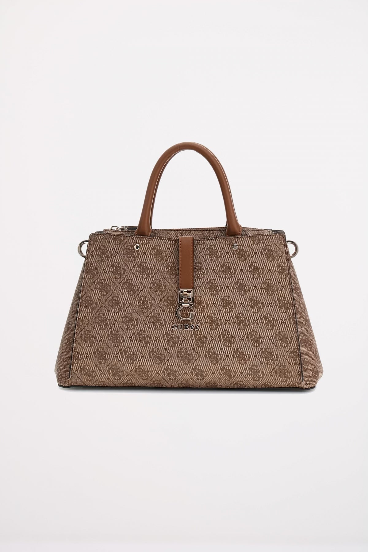 GUESS ZAMIRA LUXURY SATCHEL en color MARRON (1)