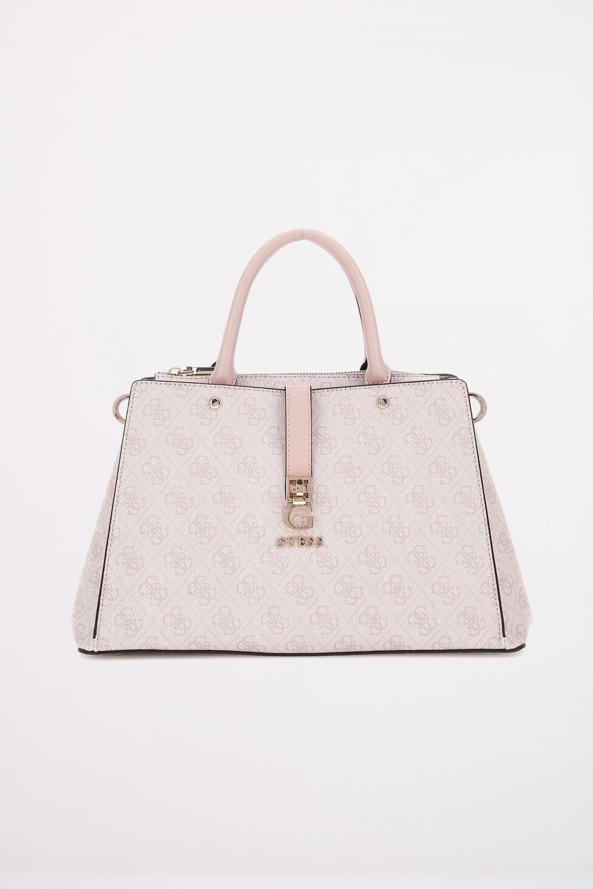 GUESS ZAMIRA LUXURY SATCHEL en color ROSA (1)