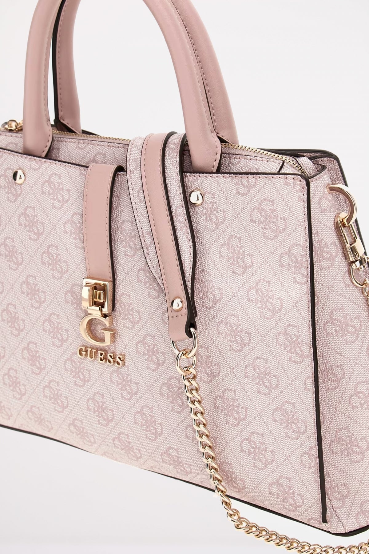 GUESS ZAMIRA LUXURY SATCHEL en color ROSA (3)