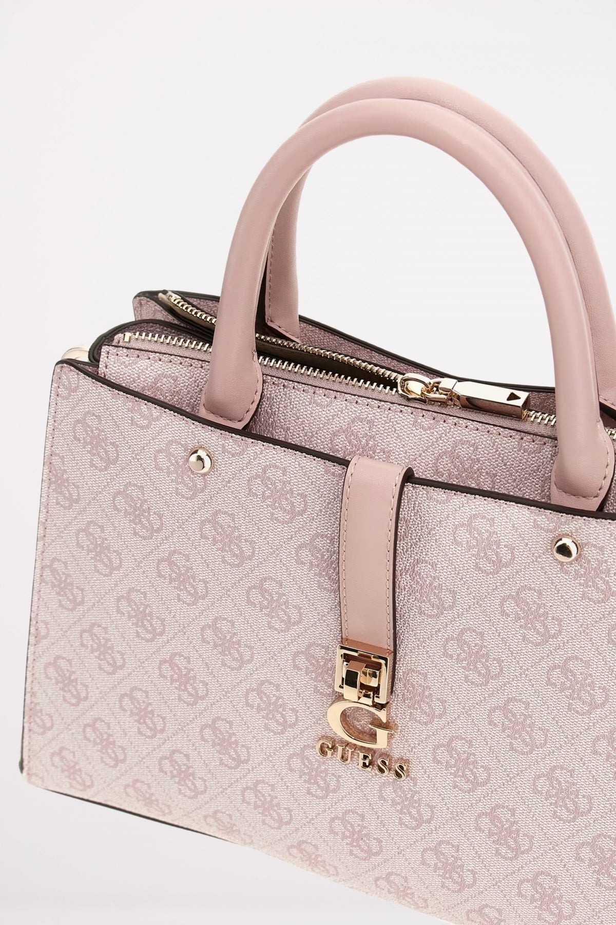 GUESS ZAMIRA LUXURY SATCHEL en color ROSA (4)