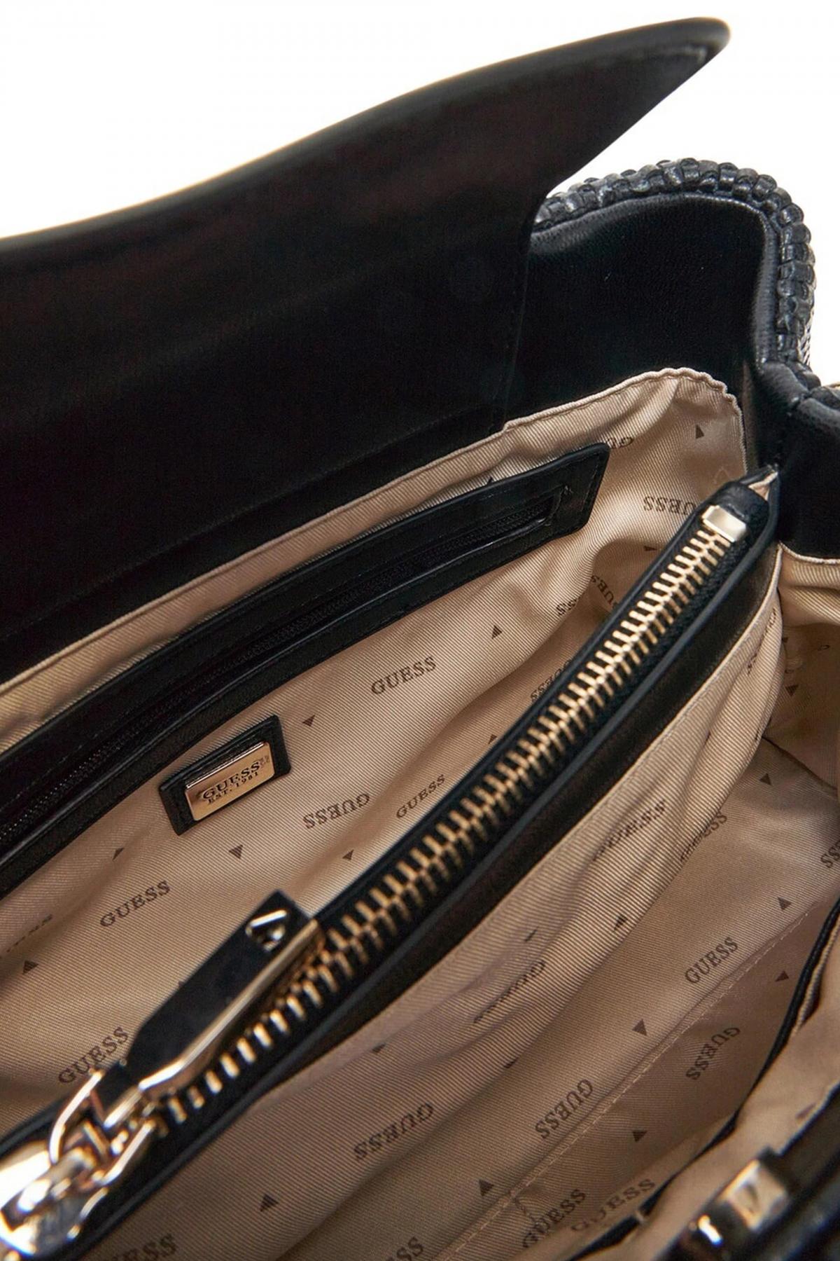 GUESS PHAEDRA SMALL SATCHEL en color NEGRO (4)