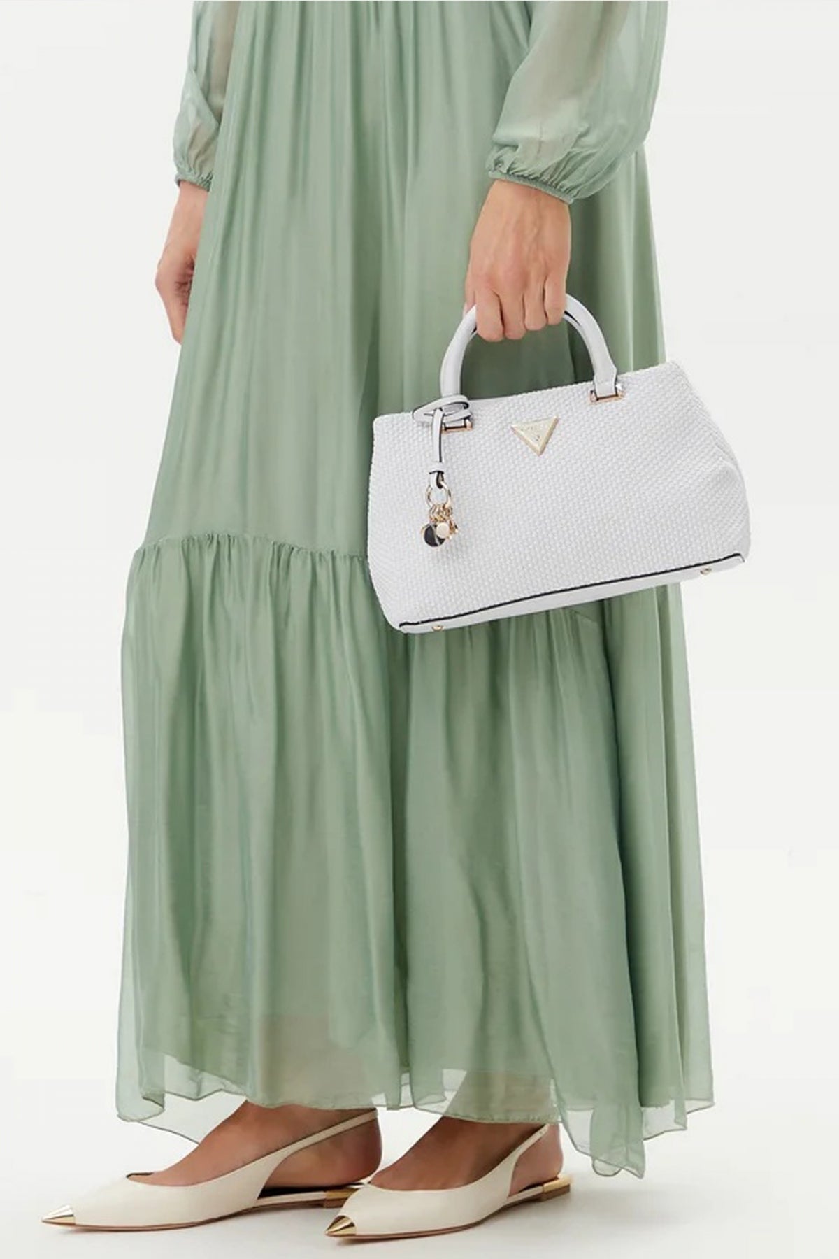 GUESS PHAEDRA SMALL SATCHEL en color BLANCO (5)