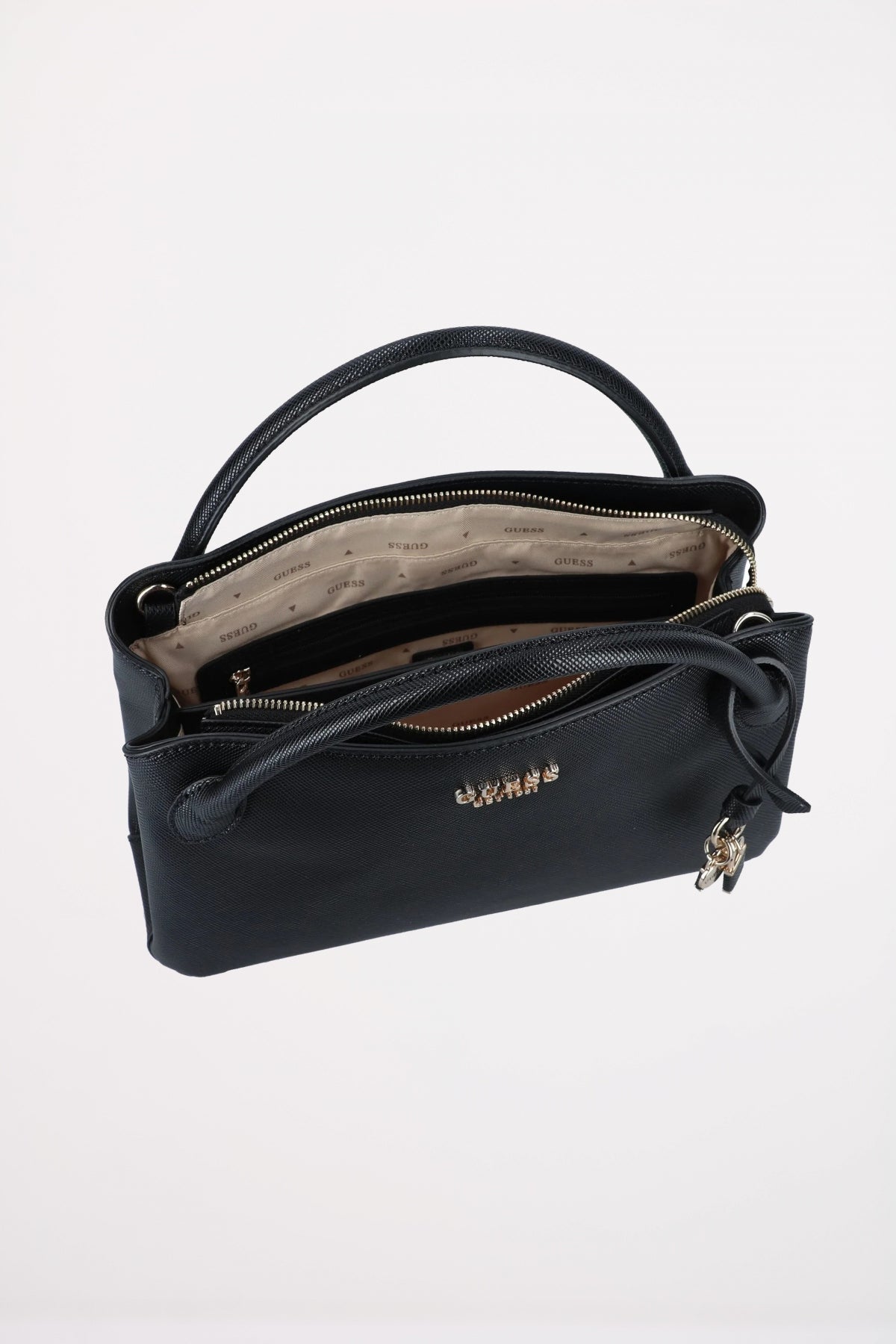 GUESS FEDANA ELITE SATCHEL en color NEGRO (4)