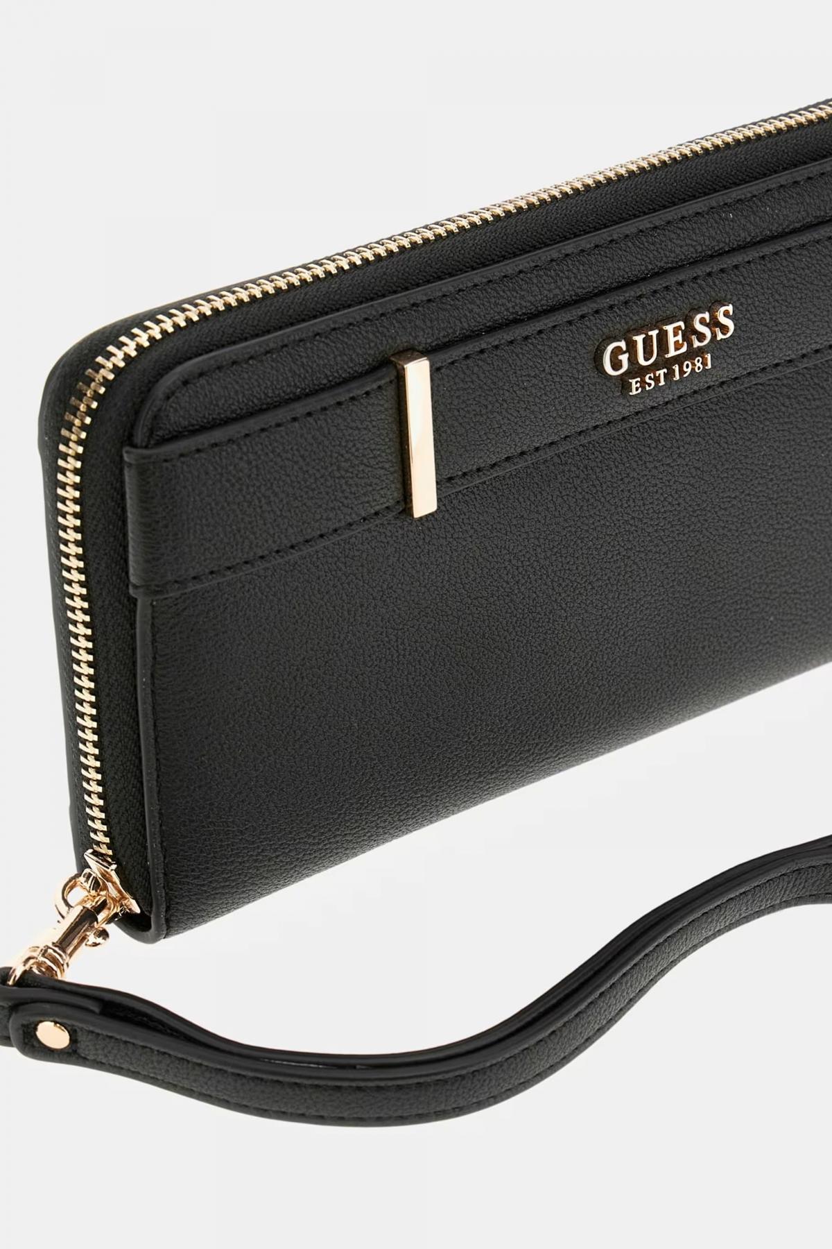 GUESS ANADELA SLG LARGE ZIP en color NEGRO (4)