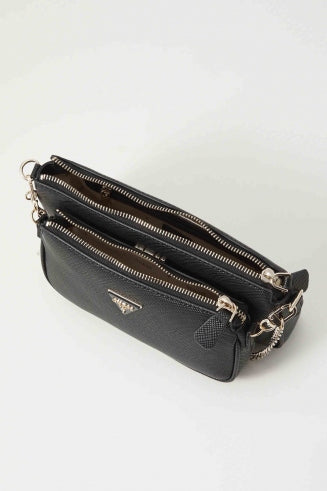 GUESS NOELLE II DBL POUCH CR en color NEGRO (3)