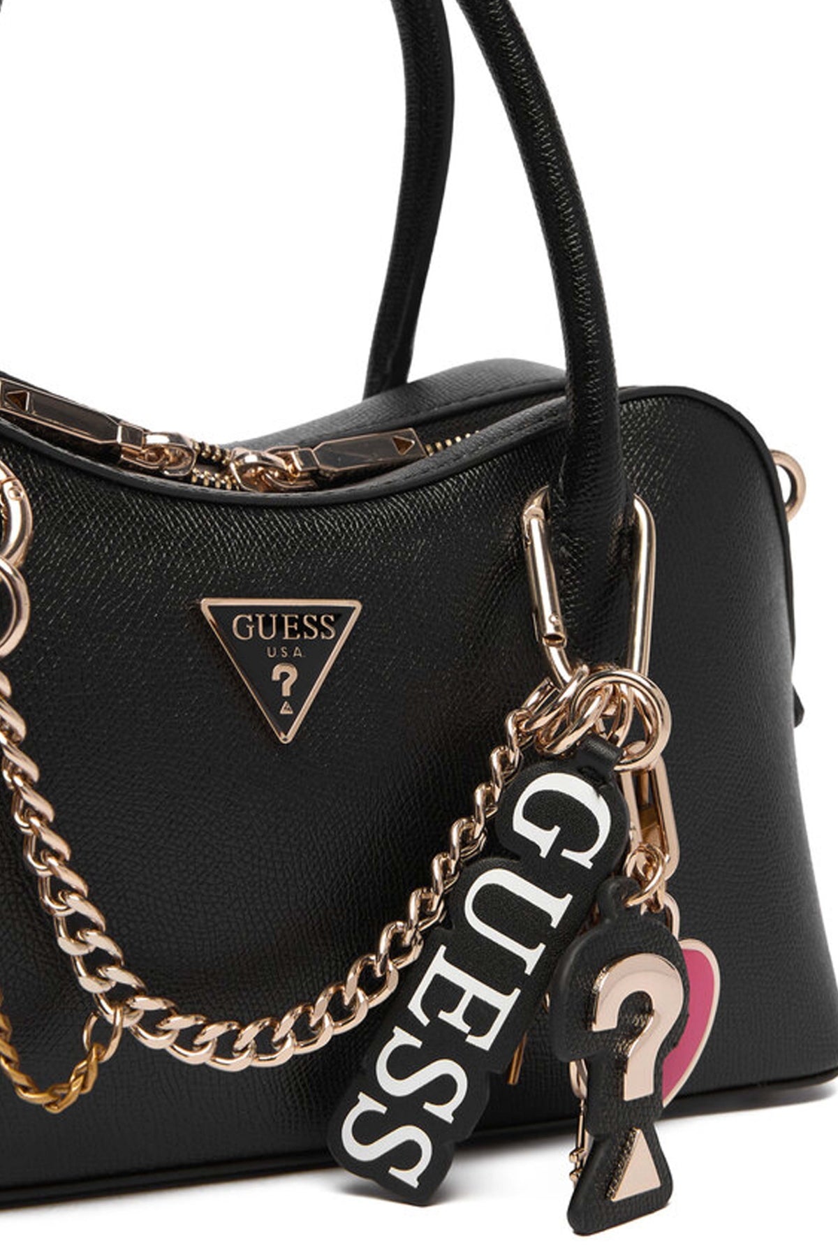 GUESS DAVINA SATCHEL en color NEGRO (5)