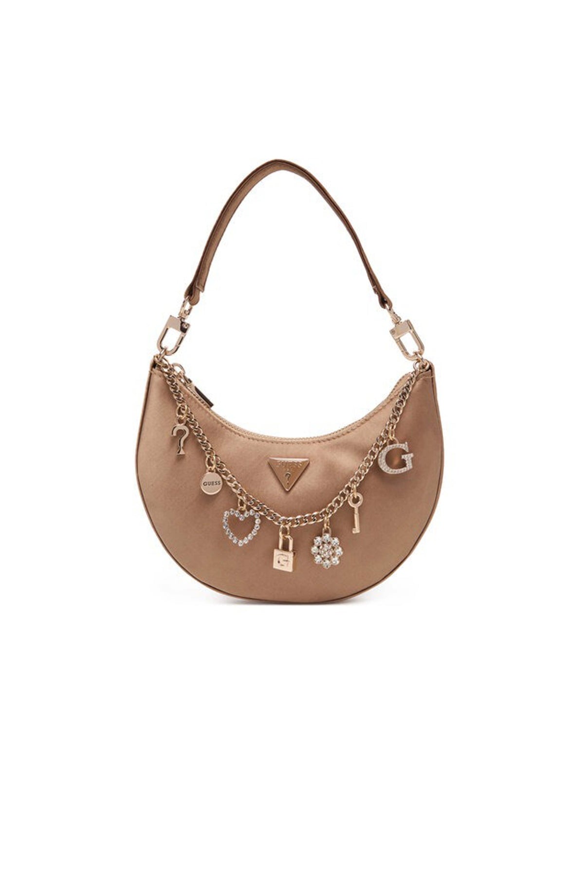 GUESS TASMIN MINI SHOULDER B en color MARRON CLARO (3)