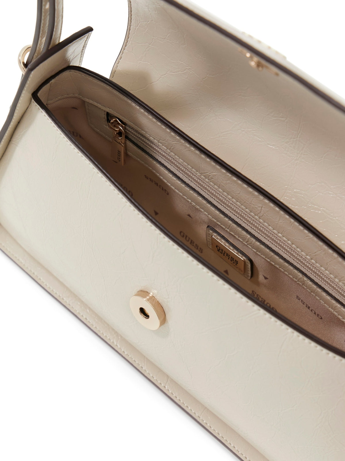 GUESS HWTC XENA FLAP SHOULDER BAG en color BLANCO (3)