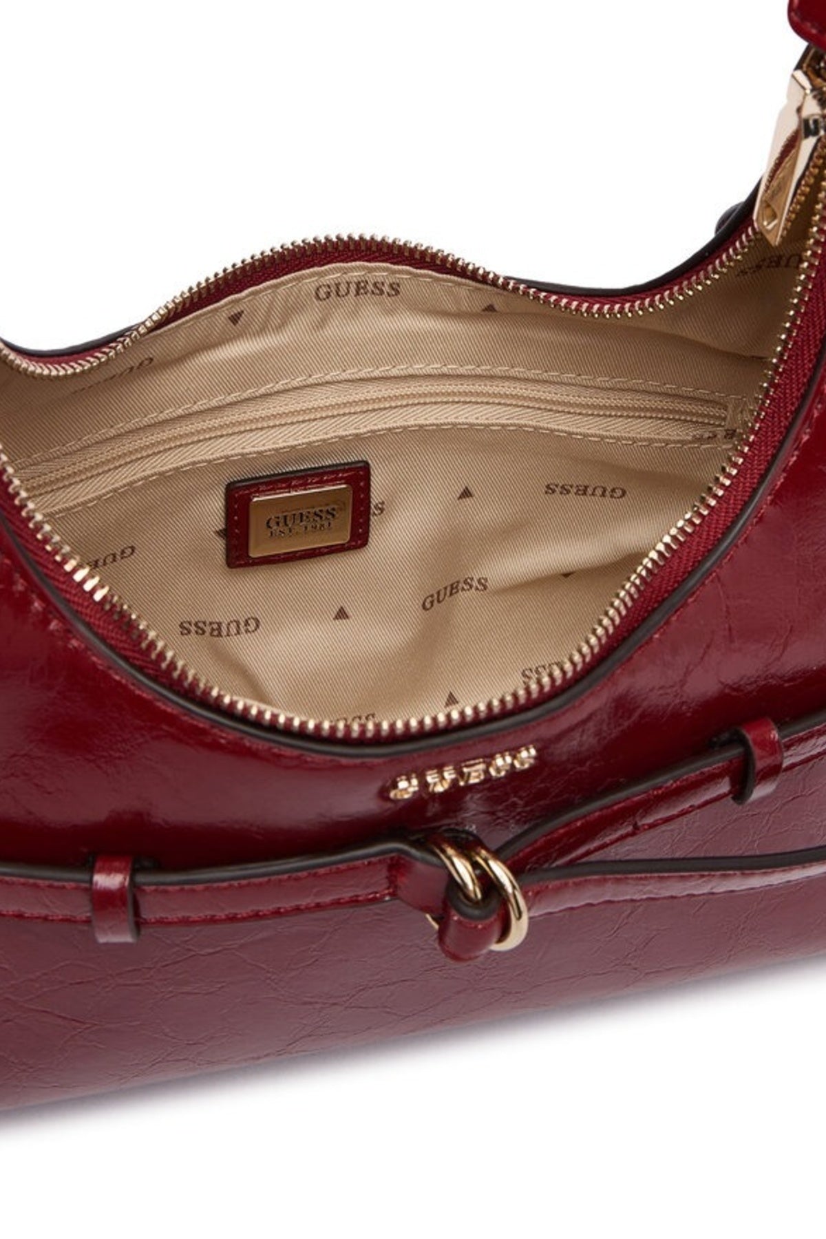 GUESS HWTG TAYLOR MINI HOBO en color BURDEOS (4)