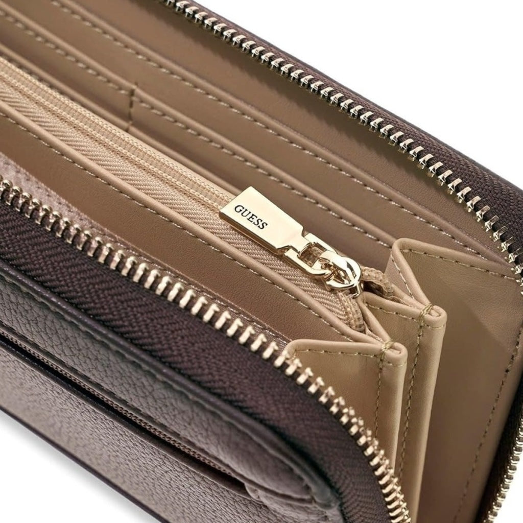 GUESS SWBG MELODY SLG LARGE ZIP en color MARRON (6)