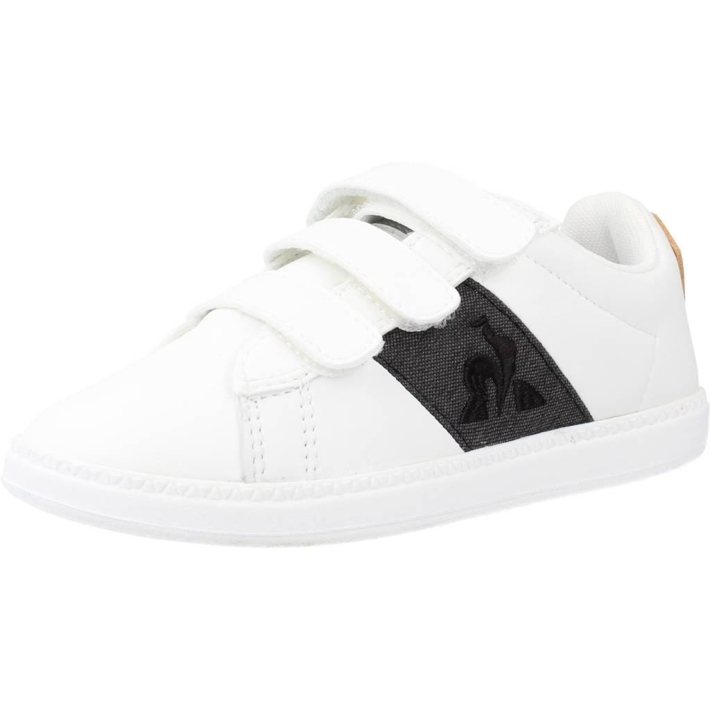 LE COQ SPORTIF COURTCLASSIC PS BLACK JEAN en color BLANCO (1)