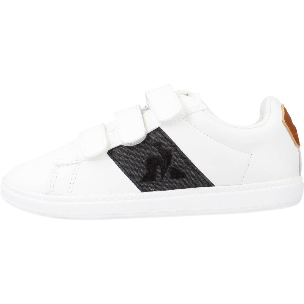 LE COQ SPORTIF COURTCLASSIC PS BLACK JEAN en color BLANCO (2)