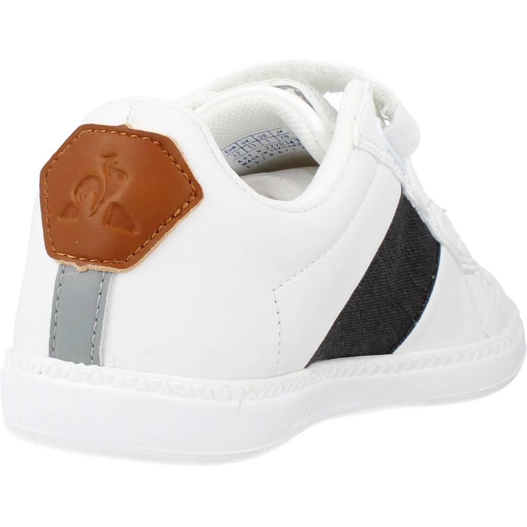 LE COQ SPORTIF COURTCLASSIC PS BLACK JEAN en color BLANCO (3)