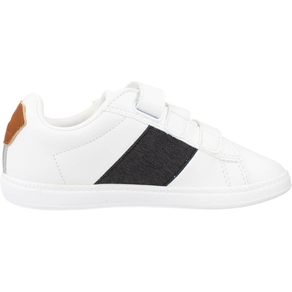LE COQ SPORTIF COURTCLASSIC PS BLACK JEAN en color BLANCO (4)