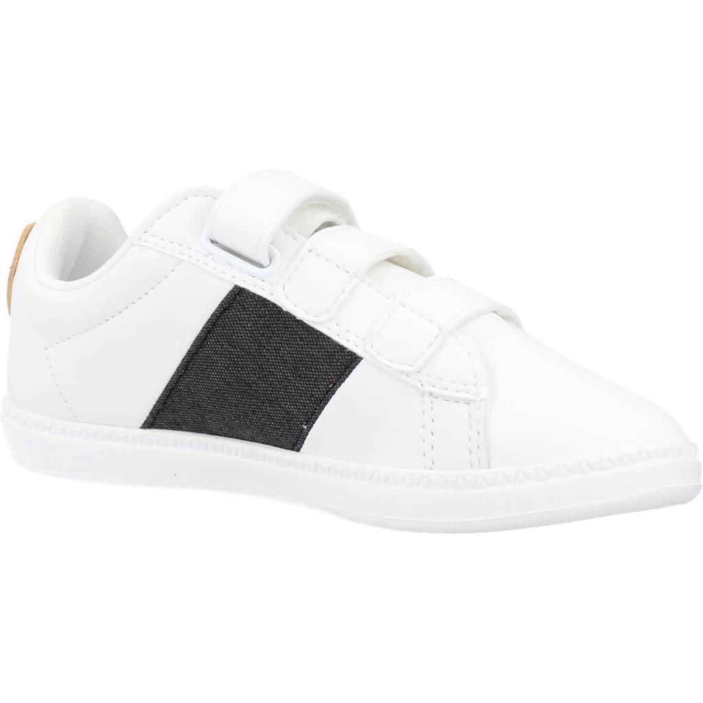 LE COQ SPORTIF COURTCLASSIC PS BLACK JEAN en color BLANCO (5)