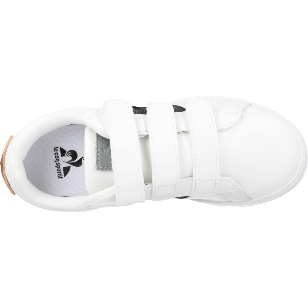 LE COQ SPORTIF COURTCLASSIC PS BLACK JEAN en color BLANCO (7)