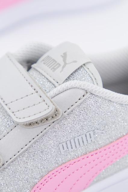 PUMA SMASH V GLITZ en color PLATA (4)