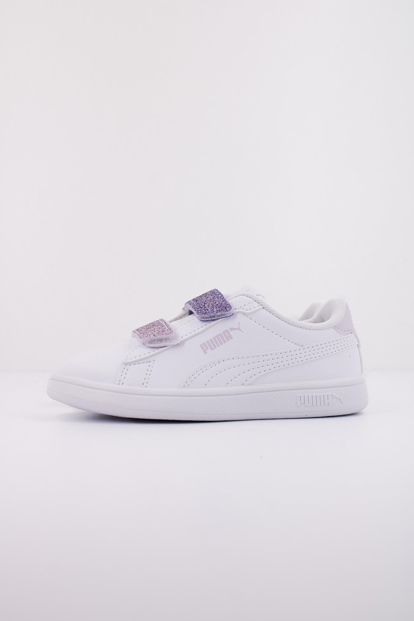 PUMA SMASH . L GLITTER V en color BLANCO (1)