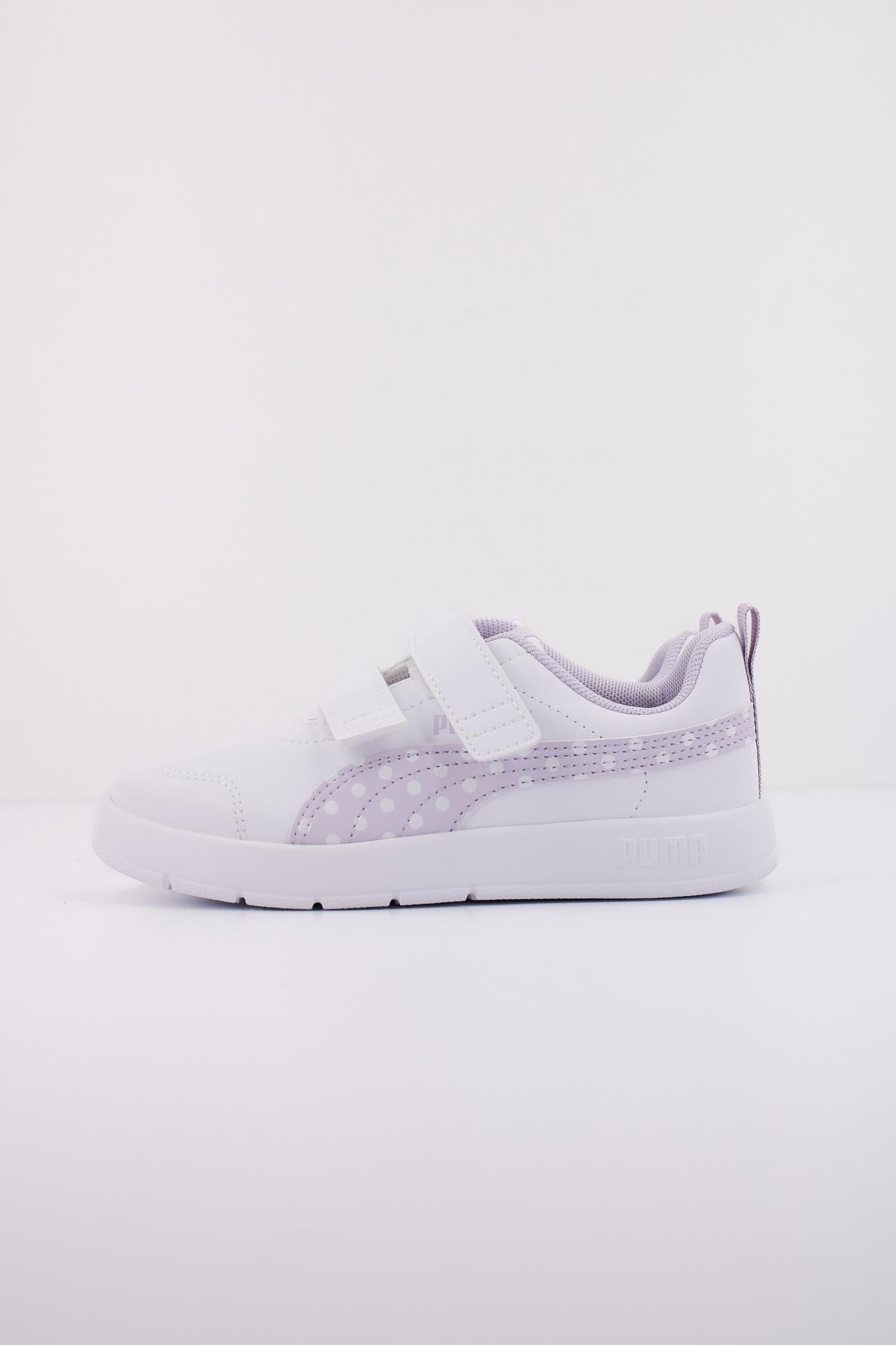 PUMA COURTFLEX V DOTTY V PS en color BLANCO (1)
