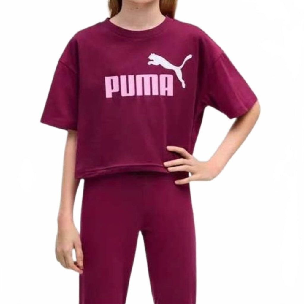 PUMA LOGO SHORT LENGTH TEE G en color (4)