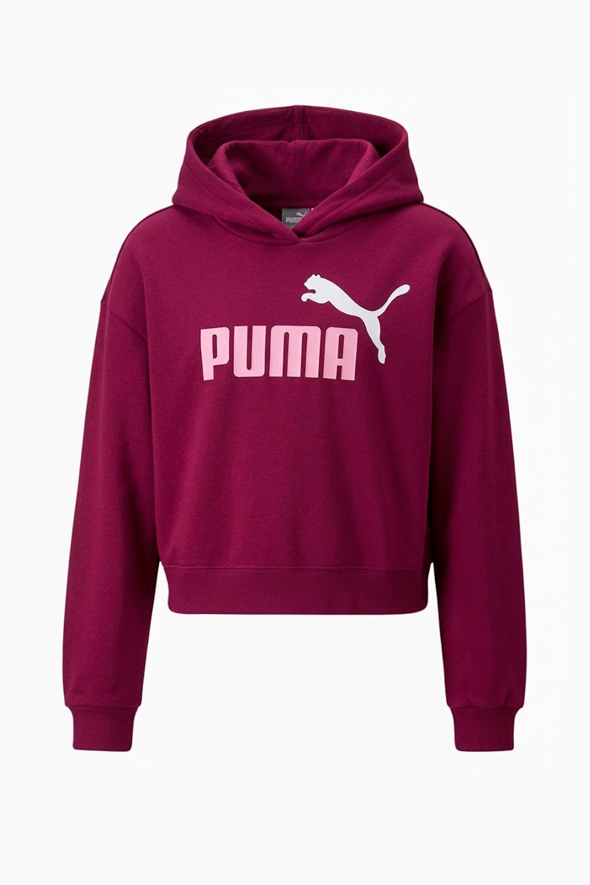 PUMA LOGO SHORT LENGTH HOODIE FL G en color ROSA (1)