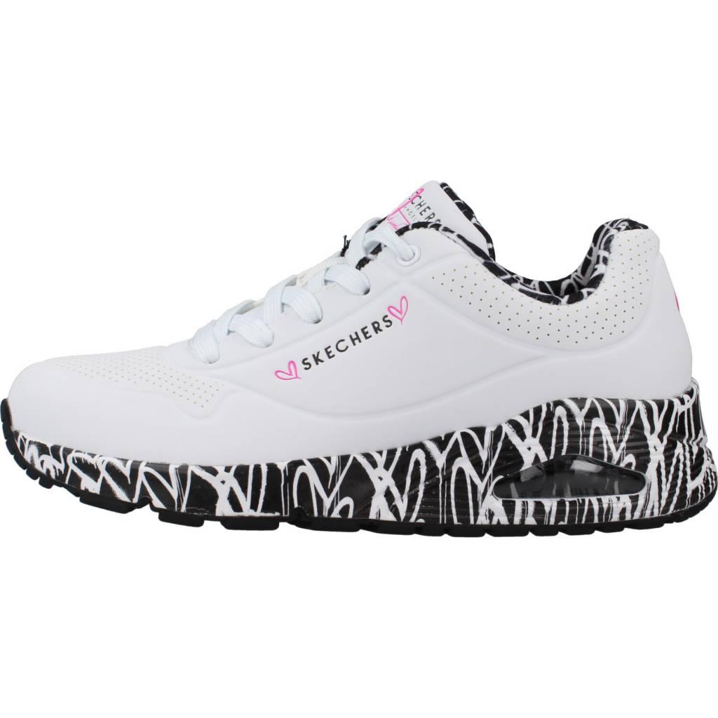 SKECHERS UNO - LOVING LOVE en color BLANCO (2)
