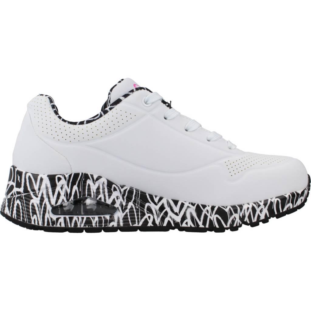 SKECHERS UNO - LOVING LOVE en color BLANCO (4)