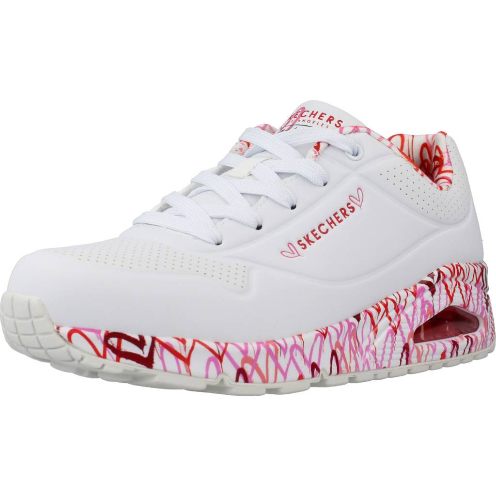 SKECHERS UNO - LOVING LOVE en color BLANCO (1)