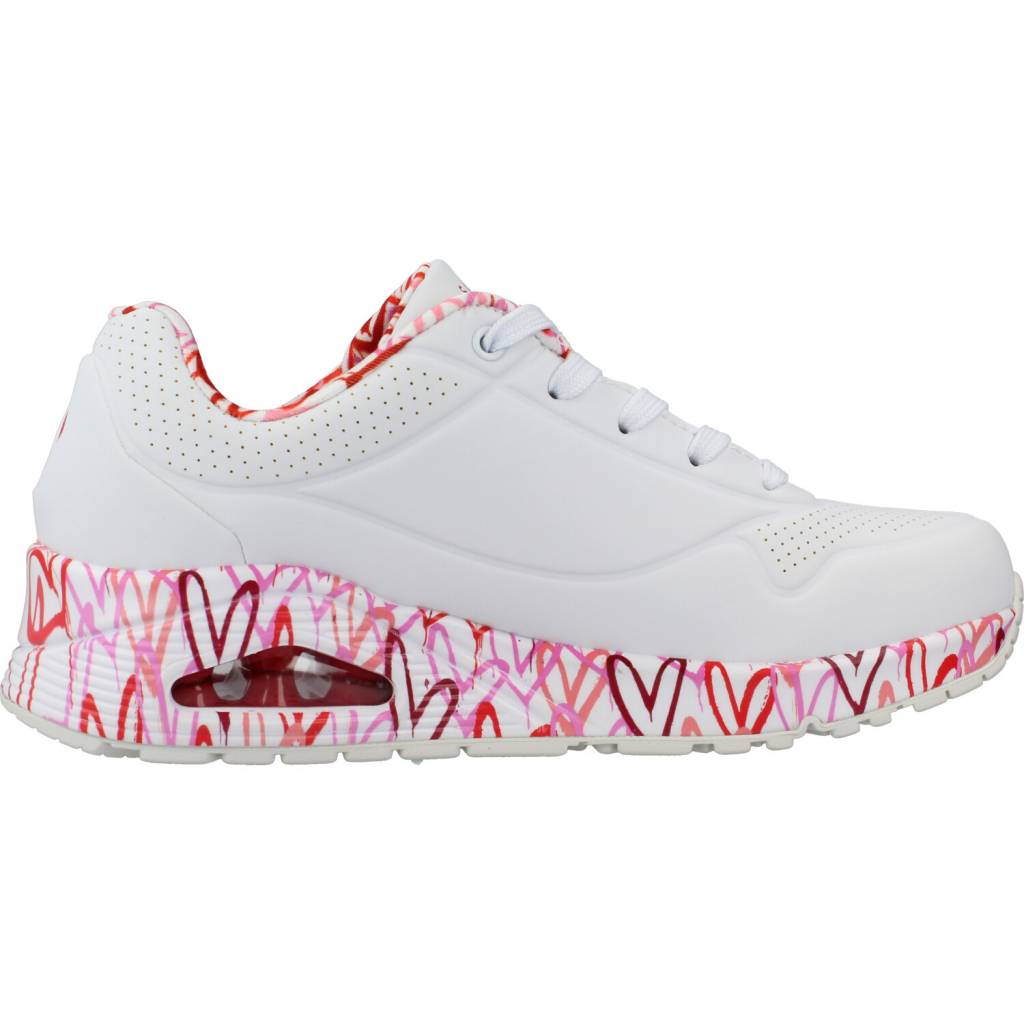 SKECHERS UNO - LOVING LOVE en color BLANCO (4)