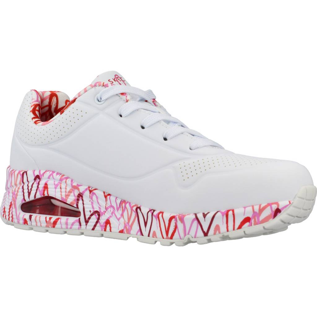 SKECHERS UNO - LOVING LOVE en color BLANCO (5)