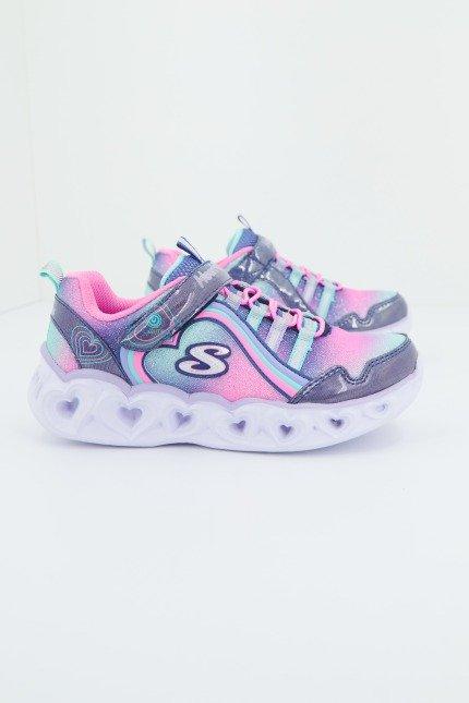 SKECHERS HEART LIGHTS - RAINBOW LUX en color VIOLETA (2)