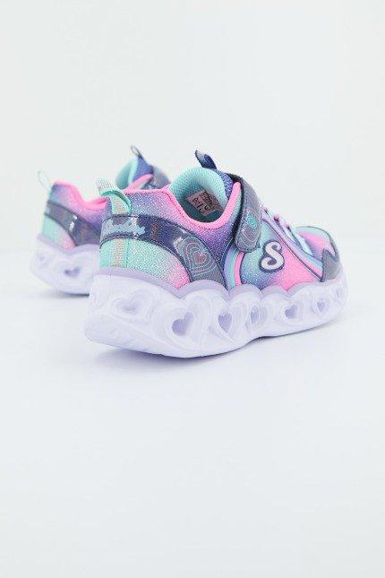 SKECHERS HEART LIGHTS - RAINBOW LUX en color VIOLETA (3)