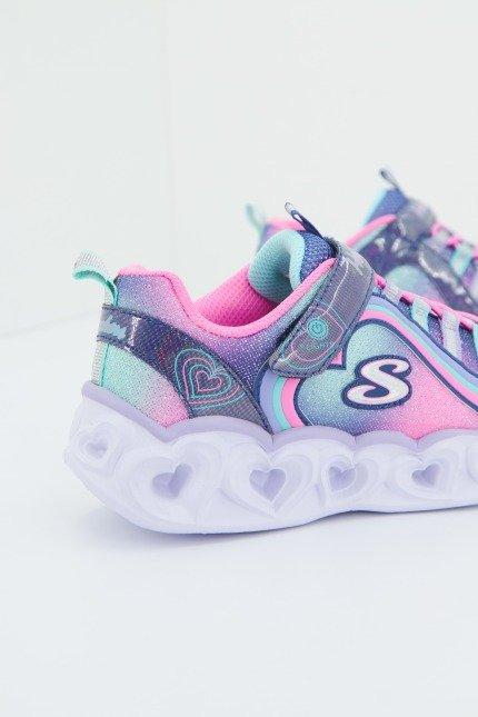 SKECHERS HEART LIGHTS - RAINBOW LUX en color VIOLETA (4)