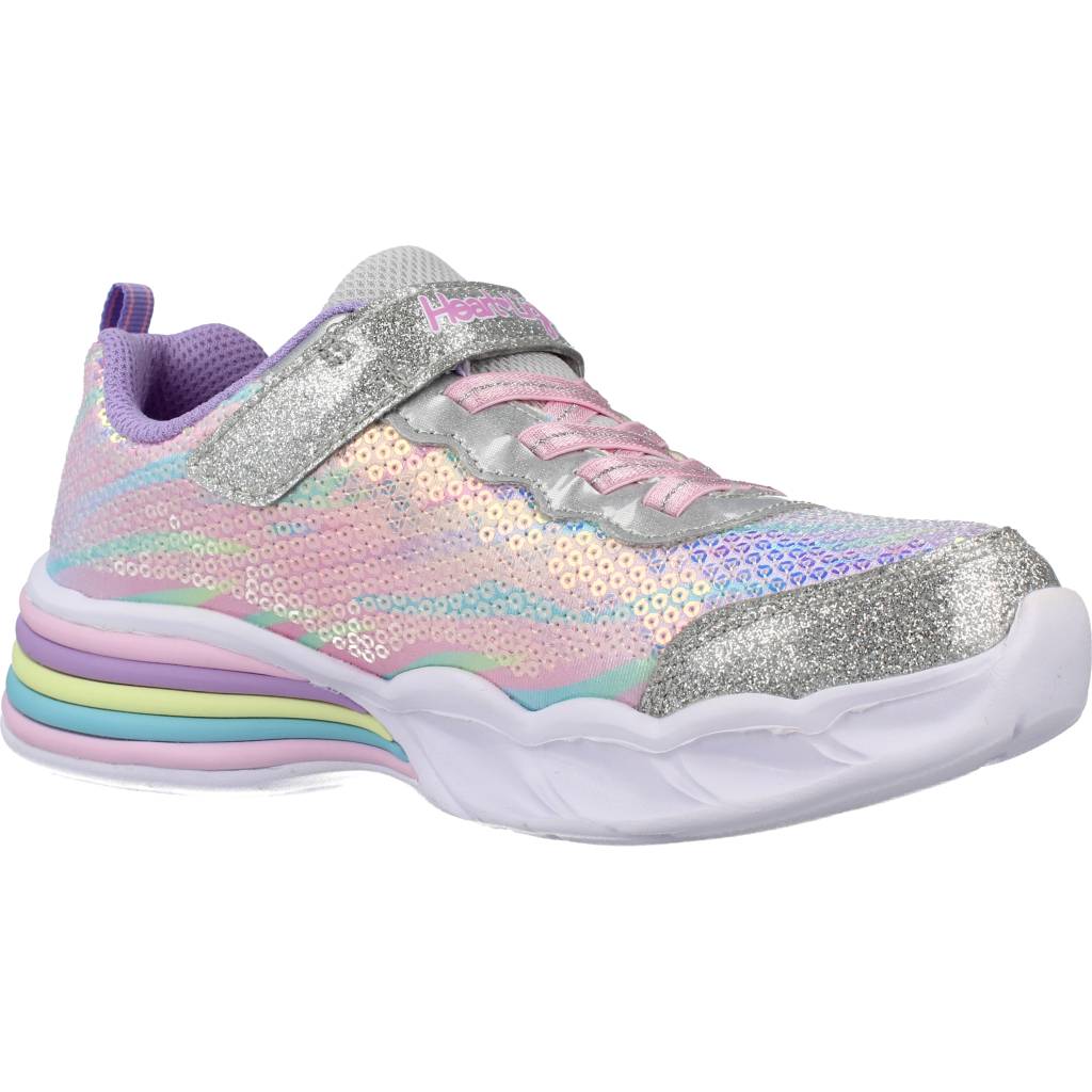 SKECHERS SWEETHEART LIGHTS -LETS SHI en color PLATA (5)